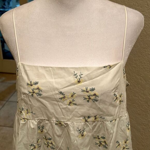 Urban Revio 8 Square Neck Tiered Midi Dress White Embroidered Floral Coquette - Picture 2 of 10